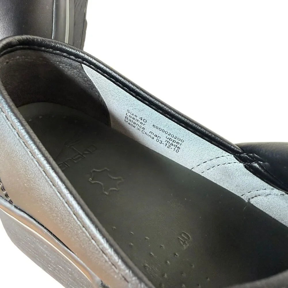Dansko Women’s Professional Clogs Size 9.5 (EU 40) Black Leather Nursing